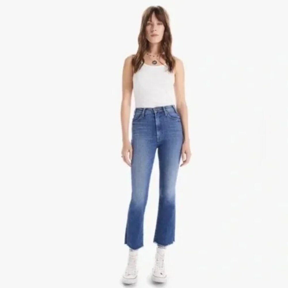 Mother the Hustler Ankle Fray Jeans in Satisfaction Guaranteed Size 24 - Picture 2 of 15